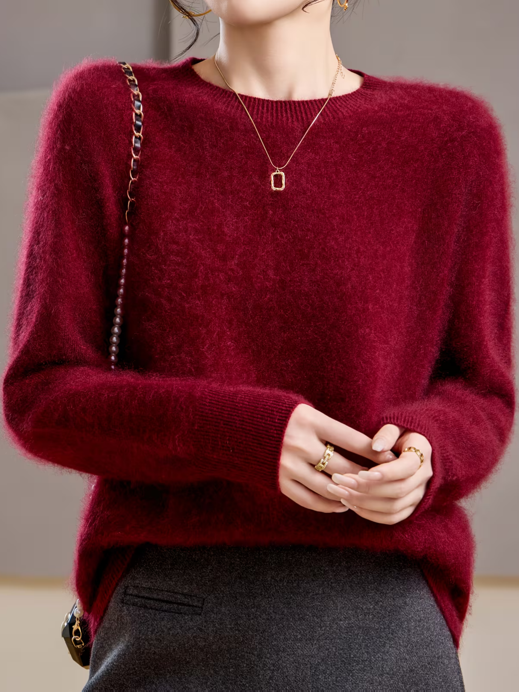 Hélène | Brushed Sweater with Round Neck