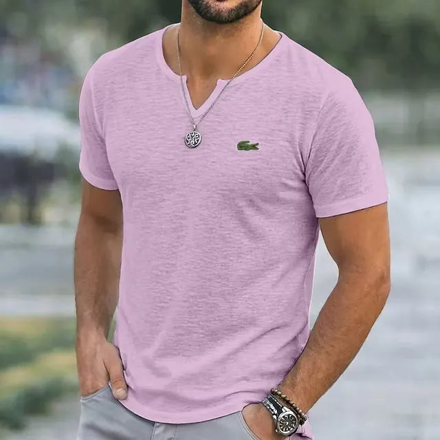 Everyday Cool Linen V-Neck Tee