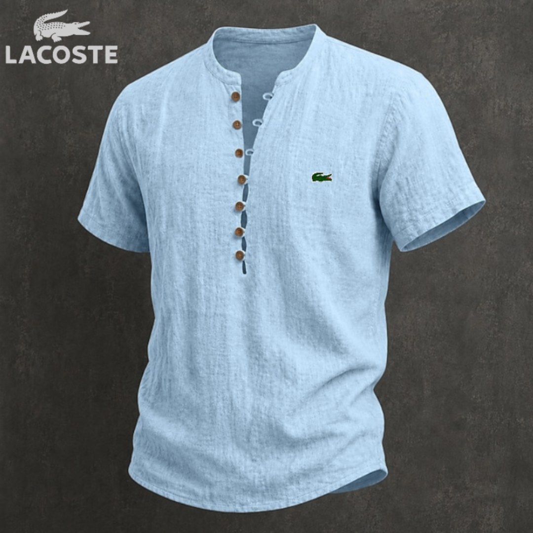 Linen Summer Henley Shirt