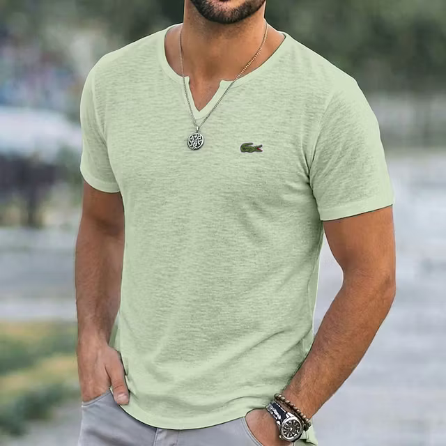 Everyday Cool Linen V-Neck Tee