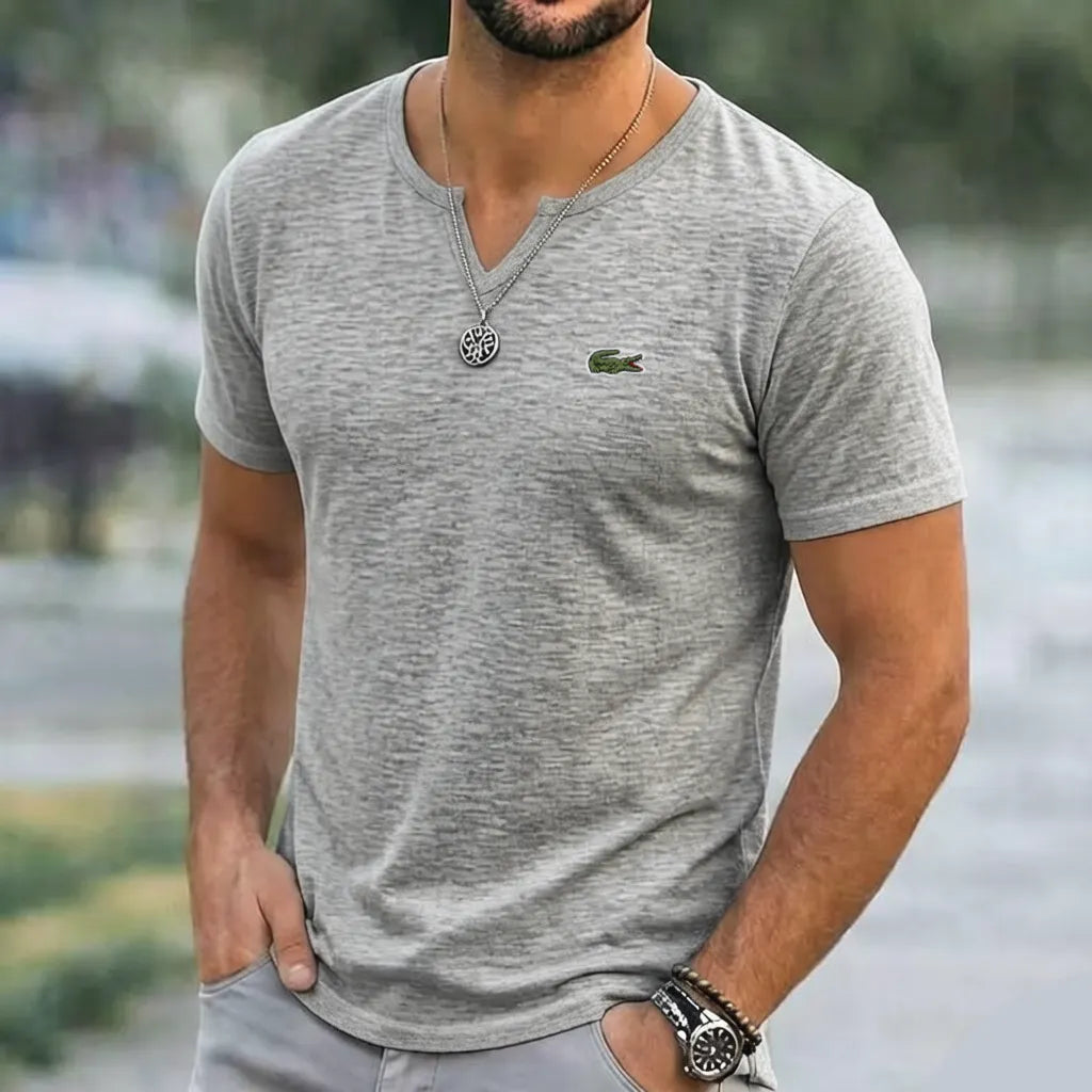 Everyday Cool Linen V-Neck Tee
