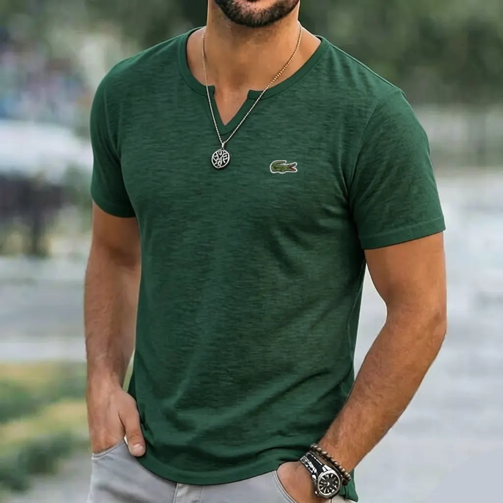 Everyday Cool Linen V-Neck Tee