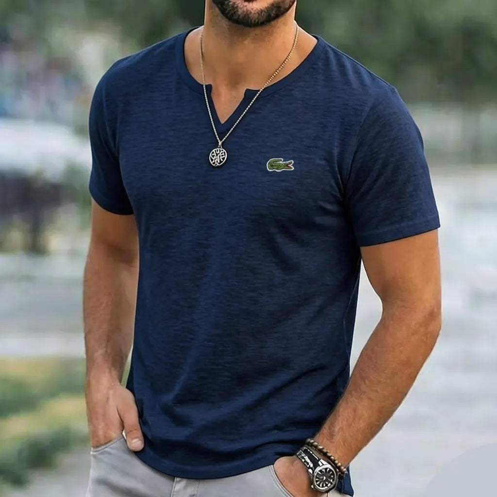 Everyday Cool Linen V-Neck Tee