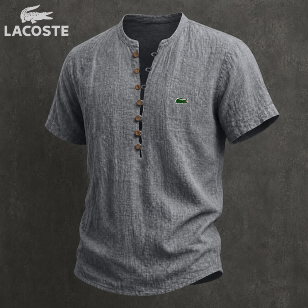 Linen Summer Henley Shirt